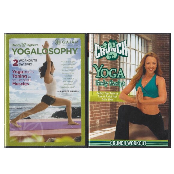 2 NEW Yoga DVDs Yogalosophy and Yoga Body Sculpt - Picture 1 of 5